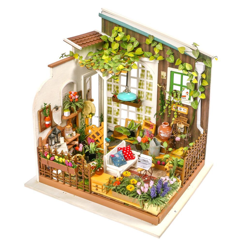 Robotime - DIY Miniaturhaus - Miller's Garden (DIY House - 19.5 x 18.3 x 21 cm) Miller's Garten (Holzbausatz)