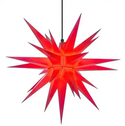 Herrnhuter Stern A7 Ø 68 cm Kunststoffstern - rot Wunderschöner und sehr hochwertiger Weihnachtsstern für Innen und Außen - das Original mit 25 Zacken