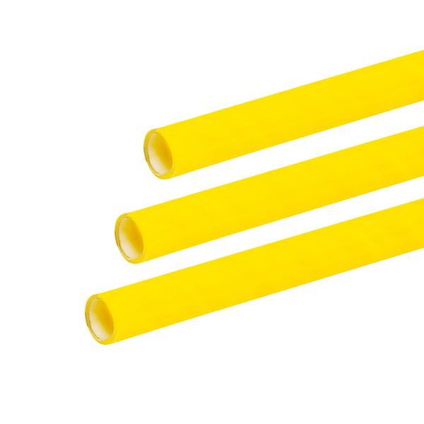 5 Stück - Gfk-Rohr (Fiberglasstab/Glasfaserstab) 12 mm x 10 mm 150 cm gelb für Drachen- und Modellbau Basteln Montagen Messebau Industrie Haushalt
