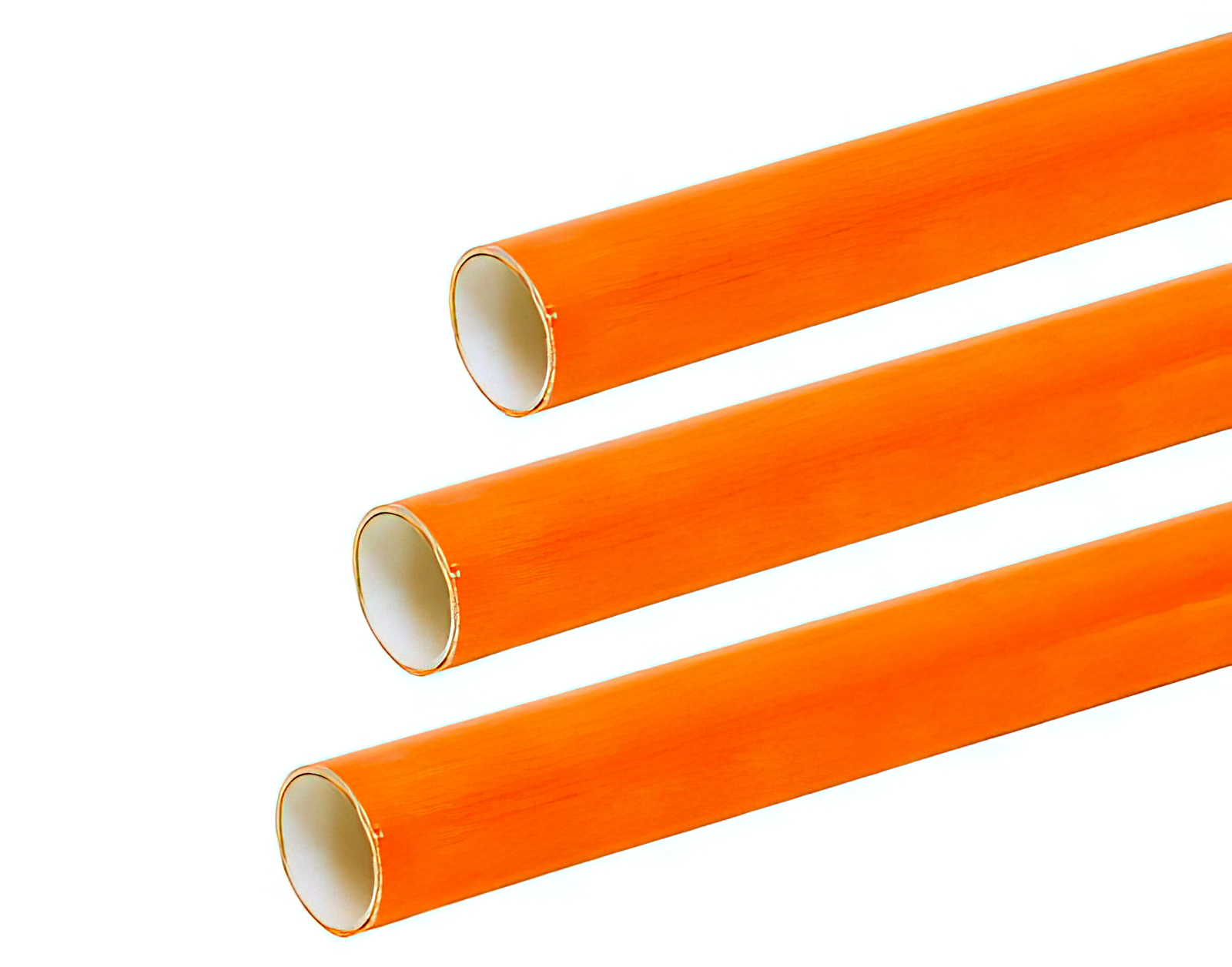 5 Stück - Gfk-Rohr (Fiberglasstab/Glasfaserstab) 22 mm x 19 mm 150 cm orange für Drachen- und Modellbau Basteln Montagen Messebau Industrie Haushalt