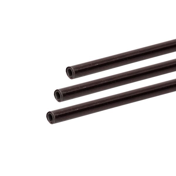 4 Stück - Cfk-Rohr (Kohlefaserrohr Carbonrohr) 6 mm x 4 mm 150 cm schwarz für Drachen- und Modellbau Basteln Montagen Messebau Industrie Haushalt