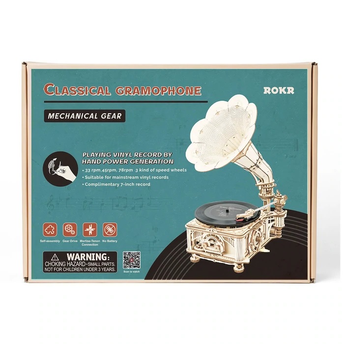 Robotime - DIY - Classical Gramophone (DIY 3D Puzzle 22.6 x 26.1 x-/bilder/big/9190465_6.jpg