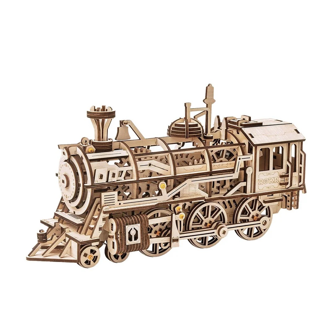 Robotime - DIY - Locomotive (DIY 3D Puzzle 37 x 12 x 18.5 cm)-/bilder/big/9190524_1.jpg