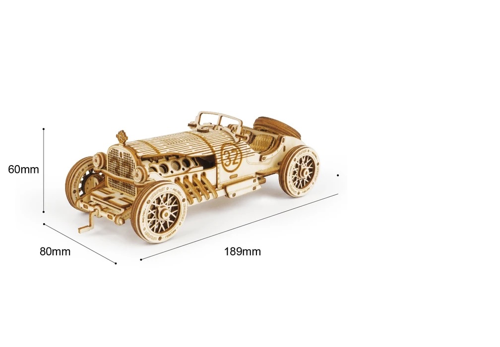Robotime - DIY - Grand Prix Car (DIY 3D Puzzle 18.9 x 8 x 6 cm) Grand-/bilder/big/9190527_4.jpg