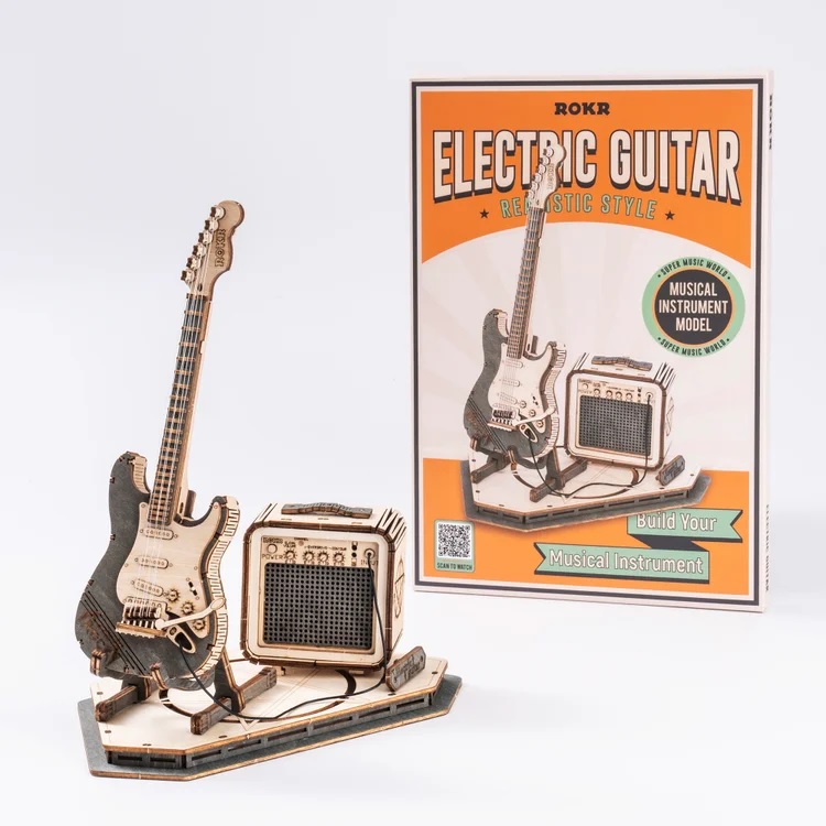 Robotime - DIY - Electric Guitar (DIY 3D Puzzle 22 x 10.5 x 17 cm)-/bilder/big/9190556_7.jpg