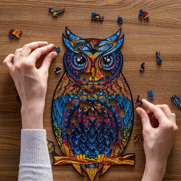UNIDRAGON - Charming Owl (21 x 35 cm - Größe M) Holzpuzzle - 186 Teile-/bilder/big/91911000_8.jpg