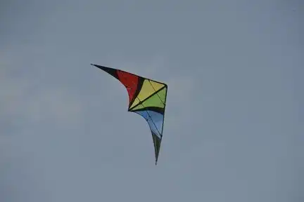 Spiderkites Wingman - Zweileiner-Lenkdrachen/Stabdrachen (2-Leiner) rtf (flugfertig) 150 cm x 63 cm Gfk-Gestänge rainbow