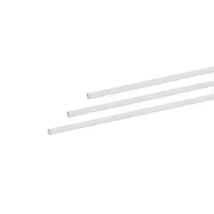 5 Stück - Gfk-Vollstab (Fiberglasstab/Glasfaserstab) 4 mm 100 cm weiß für Drachen- und Modellbau Basteln Montagen Messebau Industrie Haushalt
