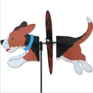 Windspiel stehend - Hund Beagle Ø 32 cm 48 cm x 32 cm braun/schwarz 