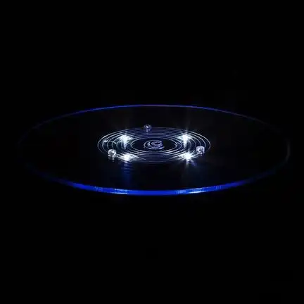 Sonnenfänger LED "Solardisc" Scheibe Magic 25 cm blau inkl. 1.50 m Stab (2 x gemufft)