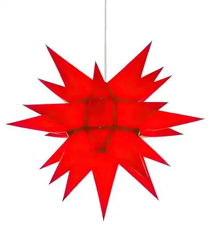 Herrnhuter Stern i4 (Bausatz) Ø 40 cm Papierstern - rot Wunderschöner und sehr hochwertiger Weihnachtsstern für Innen/Indoor - das Original mit 25 Zacken