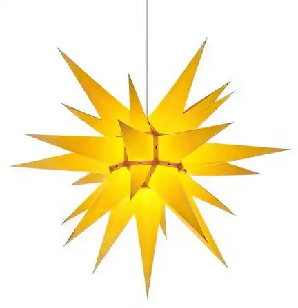 11111Herrnhuter Stern i6 (Bausatz) Ø 60 cm Papierstern - gelb Wunderschöner und sehr hochwertiger Weihnachtsstern für Innen/Indoor - das Original mit 25 Zacken