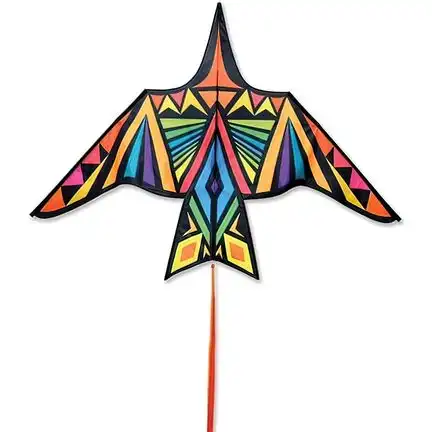 11111Premier Kites Thunderbird - Rainbow Geometric 7 ft. Einleiner-Drachen (1-Leiner) rtf - 140 cm x 224 cm Gfk-Gestänge bunt