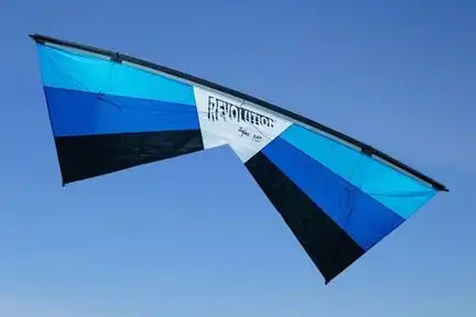 Revolution REFLEX EXP Vierleiner-Lenkdrachen/Stabdrachen (4-Leiner) KITE ONLY - 236 cm x 79 cm blau/dunkelblau/schwarz
