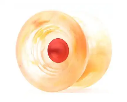 YoYoFactory Atom Smasher - YoYo für Beginner Fortgeschrittene und Profis Ø 57.4 mm B 44.6 mm 65 g fire marble (orange marmoriert) mit patentiertem Spielsystem
