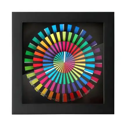 CleverClocks - moderne dekorative Design-Tischuhr/Wanduhr Spectrum Größe L (30 cm x 30 cm)