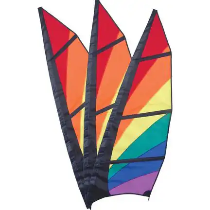 11111Ersatzsegel f. Windrad/stehendes Windspiel "Windgenerator" rainbow Größe L (drei Ersatzsegel)