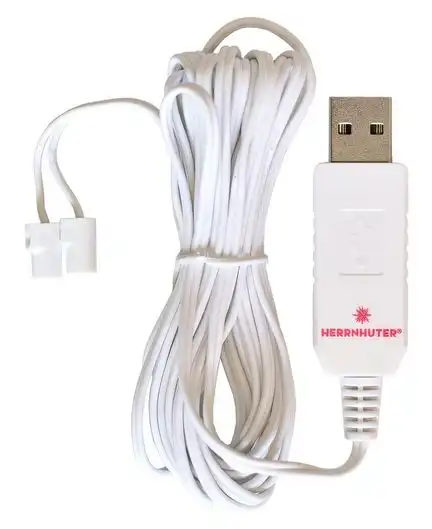 Herrnhuter Sterne USB-Adapter nur für den Innenbereich A1e A1b i1 weiß für 1 LED Stern und 1 Mini