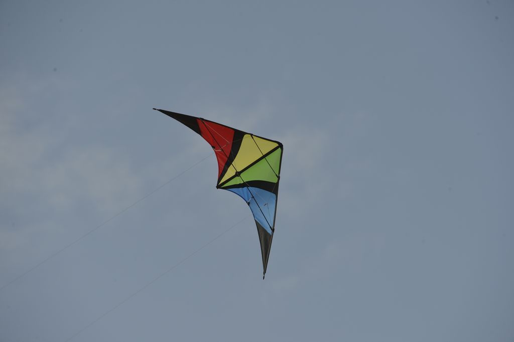 Spiderkites Wingman - Zweileiner-Lenkdrachen/Stabdrachen (2-Leiner) rtf (flugfertig) 150 cm x 63 cm Gfk-Gestänge rainbow