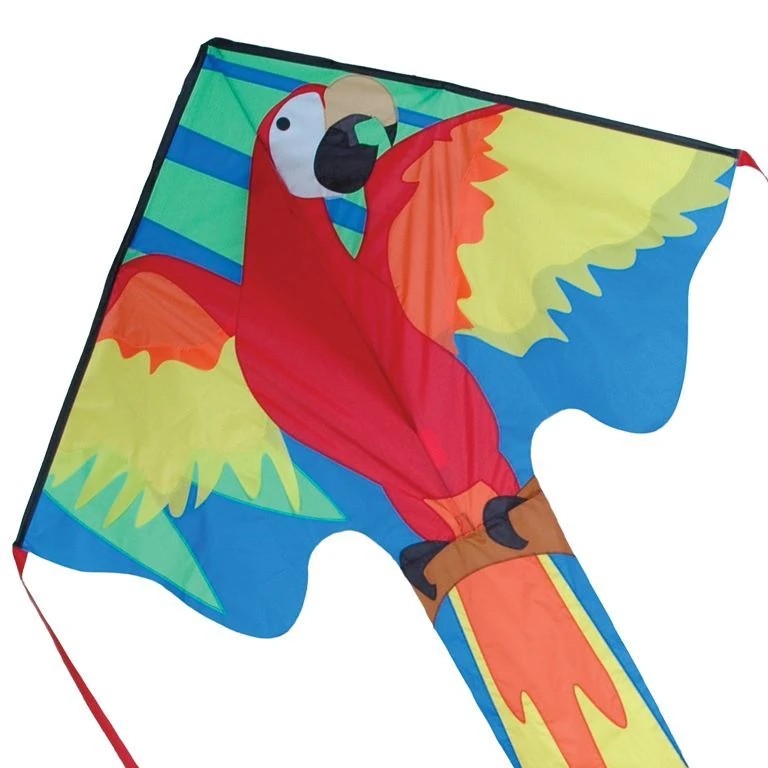 Premier Kites Delta Large Easy Flyer Kite - Einleiner-Drachen/Kinderdrachen (1-Leiner) rtf (flugfertig) Macaw 117 cm x 229 cm bunt