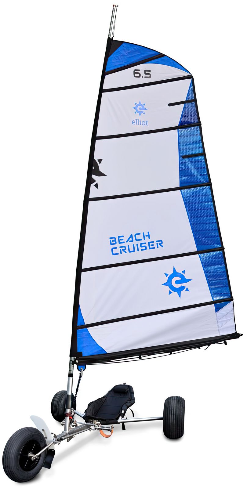 BeachCruiser Segel für Strandsegler 6.5 qm weiß/blau 