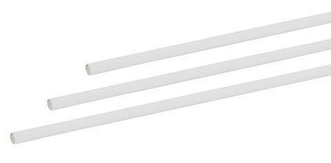 2 Stück - Gfk-Vollstab (Fiberglasstab/Glasfaserstab) 6 mm 100 cm weiß für Drachen- und Modellbau Basteln Montagen Messebau Industrie Haushalt