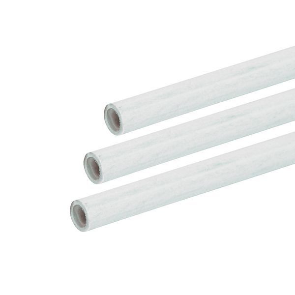 5 Stück - Gfk-Rohr (Fiberglasstab/Glasfaserstab) 8 mm x 6 mm 150 cm grau für Drachen- und Modellbau Basteln Montagen Messebau Industrie Haushalt