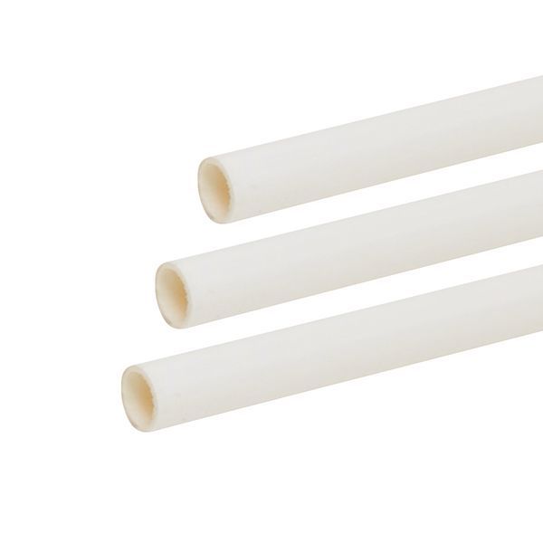 5 Stück - Gfk-Rohr (Fiberglasstab/Glasfaserstab) 10 mm x 8 mm 150 cm weiß für Drachen- und Modellbau Basteln Montagen Messebau Industrie Haushalt