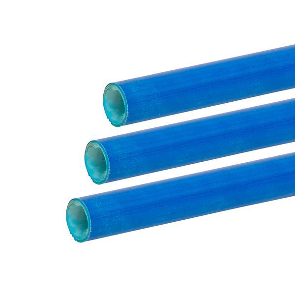 5 Stück - Gfk-Rohr (Fiberglasstab/Glasfaserstab) 14 mm x 12 mm 150 cm blau für Drachen- und Modellbau Basteln Montagen Messebau Industrie Haushalt