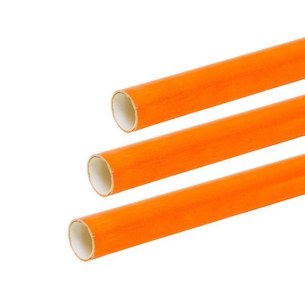 5 Stück - Gfk-Rohr (Fiberglasstab/Glasfaserstab) 22 mm x 19 mm 150 cm orange für Drachen- und Modellbau Basteln Montagen Messebau Industrie Haushalt