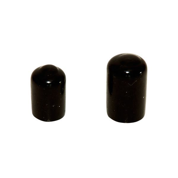 Endkappe weich (PVC) 3 mm (Innendurchmesser) - 10 Stück schwarz für Drachen- und Modellbau Basteln Montagen Messebau Industrie