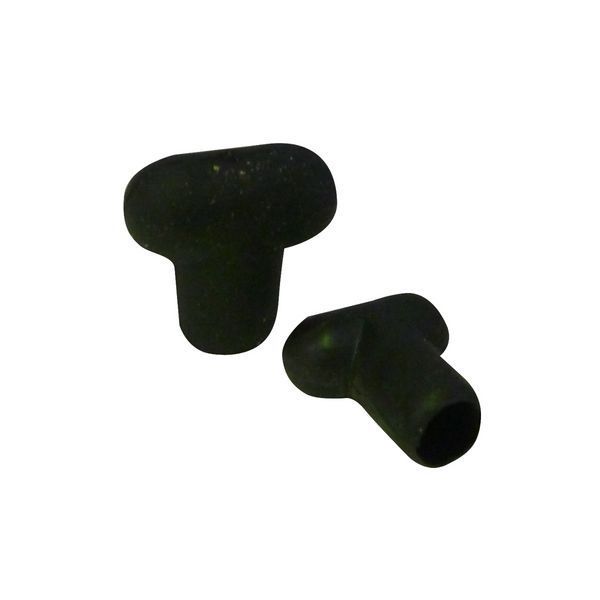 T-Endkappe "Ball head" weiches Gummi 8 mm (Innendurchmesser) - 10 Stück schwarz für Drachen- und Modellbau Basteln Montagen Messebau Industrie