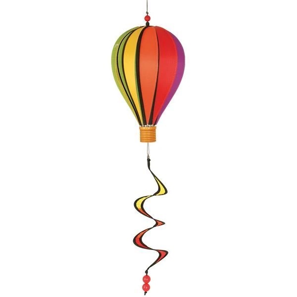 Windspiel hängend - Balloon - Rainbow 17 x 28 cm (Ballon) 4  x 3.5 cm (Korb) 10 x 35 cm (Spirale) rainbow