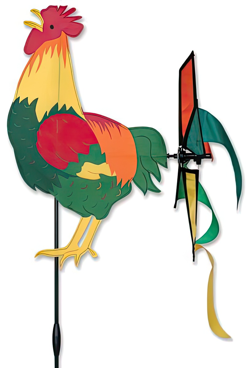 Windspiel stehend - Hahn Ø 32 cm 48 cm x 32 cm grün/rot/gelb 