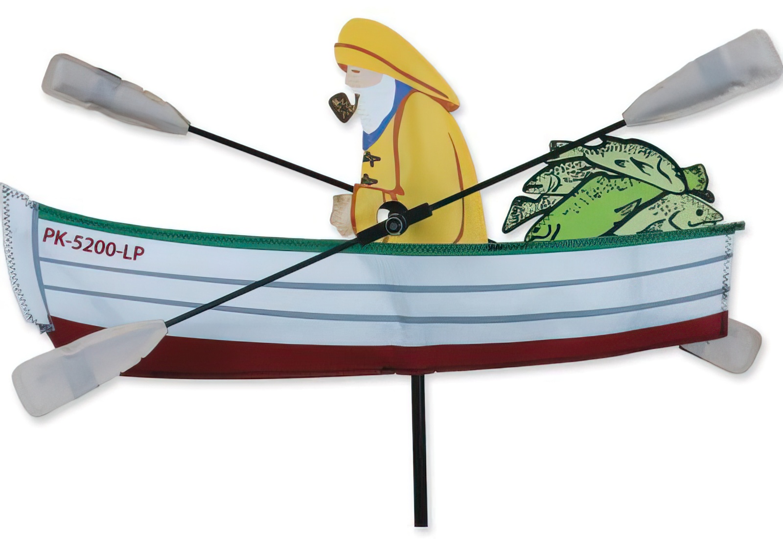 Windspiel stehend - Fischer mit Südwester Ø 48 cm 45 cm x 22 cm weiß 