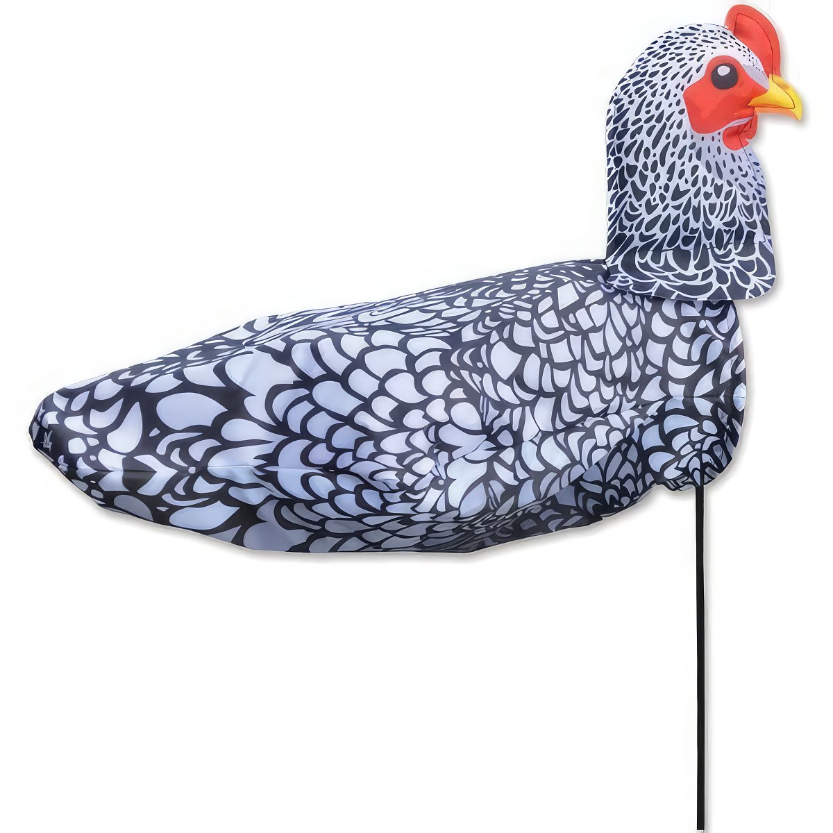 Windsack (Leinenschmuck/Windfänger) Huhn 29 cm x 51 cm Höhe 66 cm schwarz/weiß