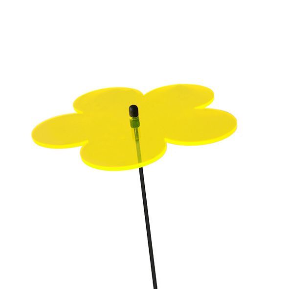 Sonnenfänger Lichtzauber - Blume mini 4 cm inkl. 20 cm Stab gelb 