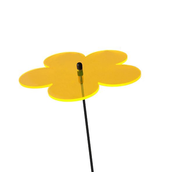 Sonnenfänger Lichtzauber - Blume mini 4 cm inkl. 20 cm Stab orange 