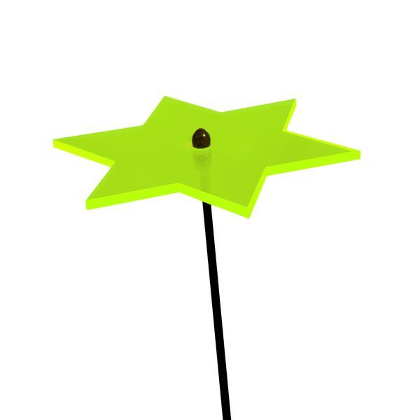 10 Stück - Sonnenfänger Lichtzauber - Stern mini 4 cm inkl. 20 cm Stab grün