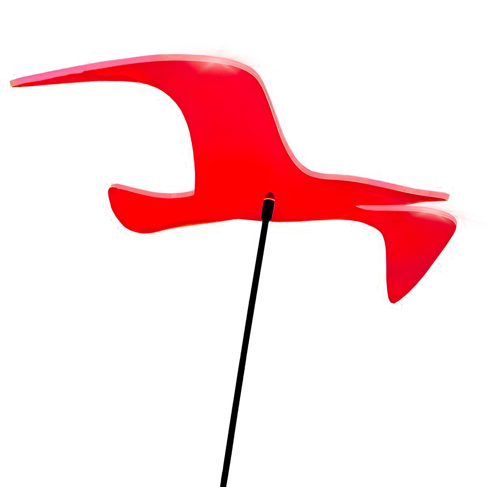 10 Stück - Sonnenfänger Lichtzauber - Vogel "Wing" mini 5 cm inkl. 20 cm Stab rot