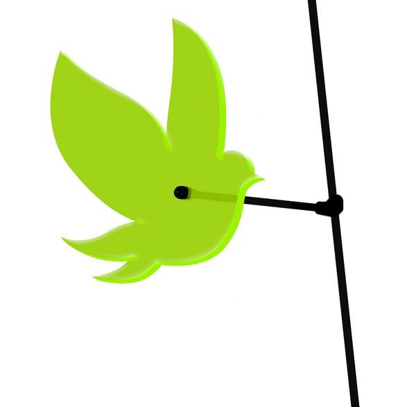 Sonnenfänger Lichtzauber - Vogel groß 19 cm grün 