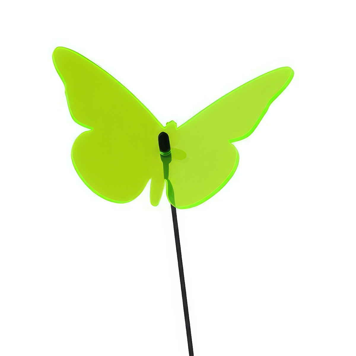 Sonnenfänger Lichtzauber - Schmetterling mini 5 cm gebogen inkl. 20 cm Stab grün