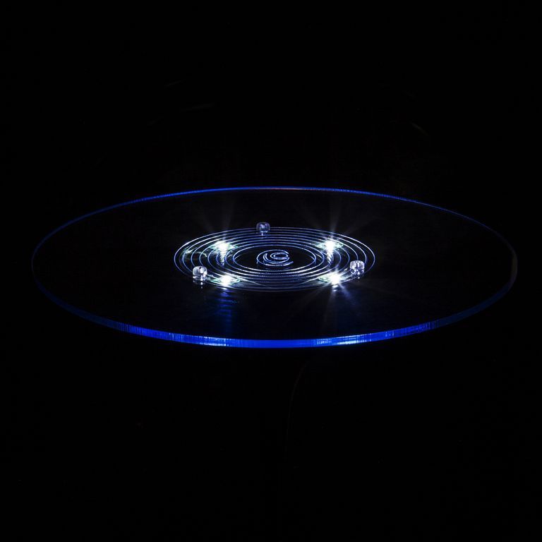 Sonnenfänger LED "Solardisc" Scheibe Magic 25 cm blau inkl. 1.50 m Stab (2 x gemufft)