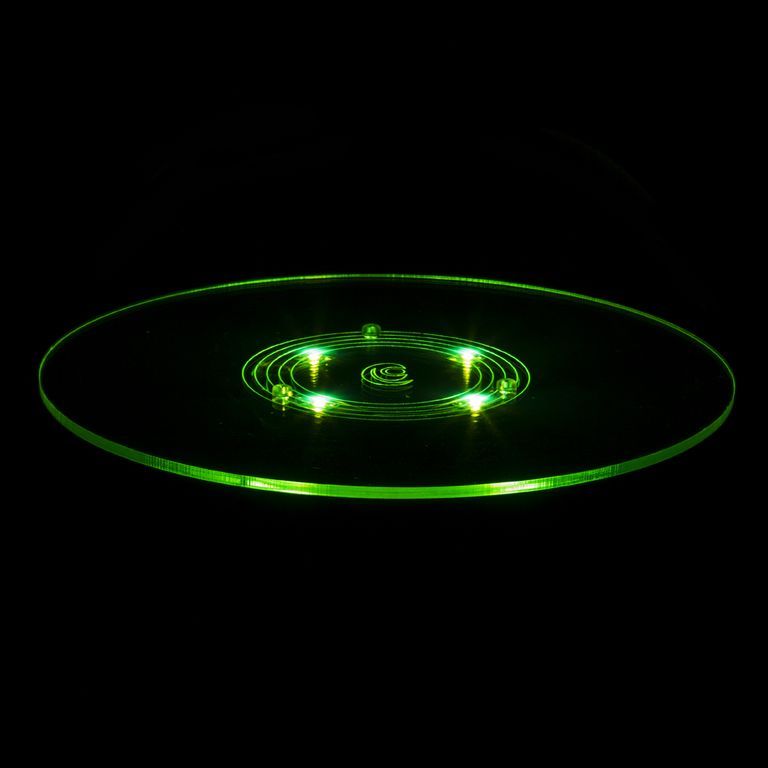 Sonnenfänger LED "Solardisc" Scheibe Magic 25 cm grün inkl. 1.50 m Stab (2 x gemufft)