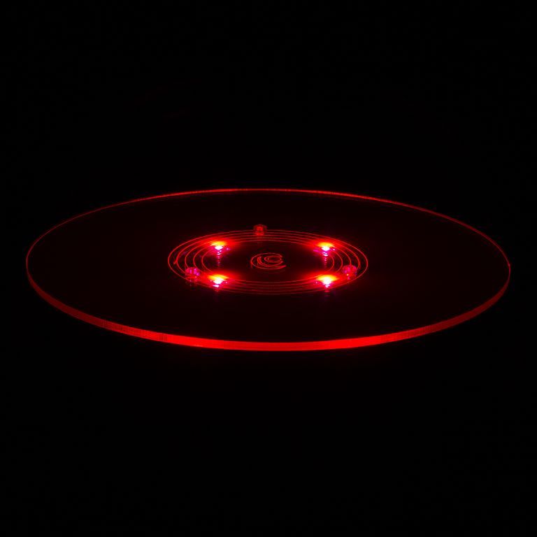 Sonnenfänger LED "Solardisc" Scheibe Magic 25 cm rot inkl. 1.50 m Stab (2 x gemufft)