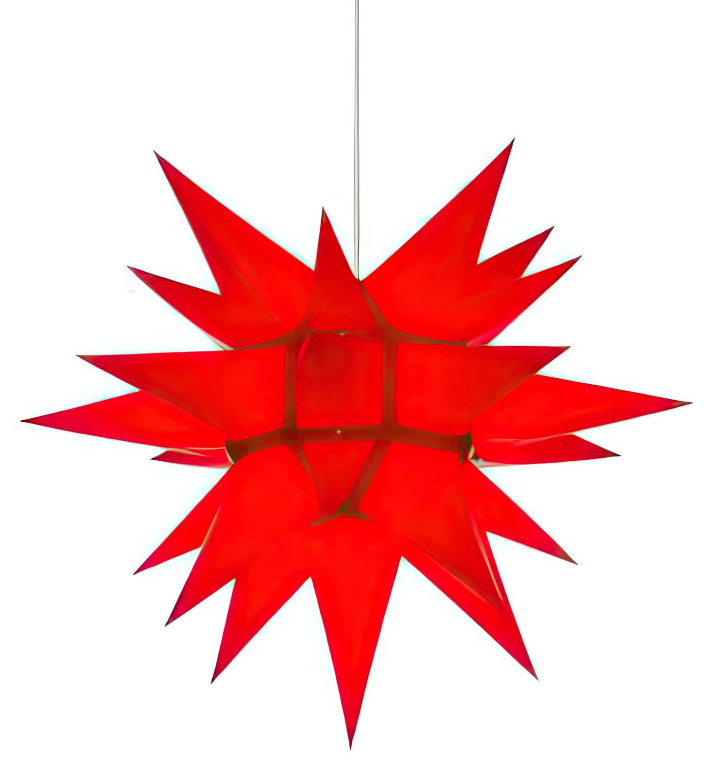Herrnhuter Sterne Stern i4 (Bausatz) Ø 40 cm Papier - rot Wunderschöner und sehr hochwertiger Weihnachtsstern für Innen/Indoor - das Original mit 25 Zacken