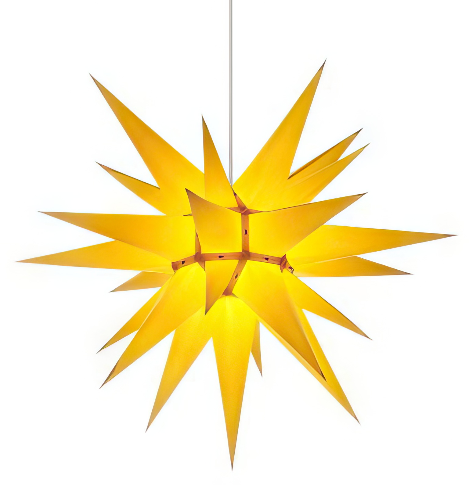 Herrnhuter Sterne Stern i6 (Bausatz) Ø 60 cm Papier - gelb Wunderschöner und sehr hochwertiger Weihnachtsstern für Innen/Indoor - das Original mit 25 Zacken