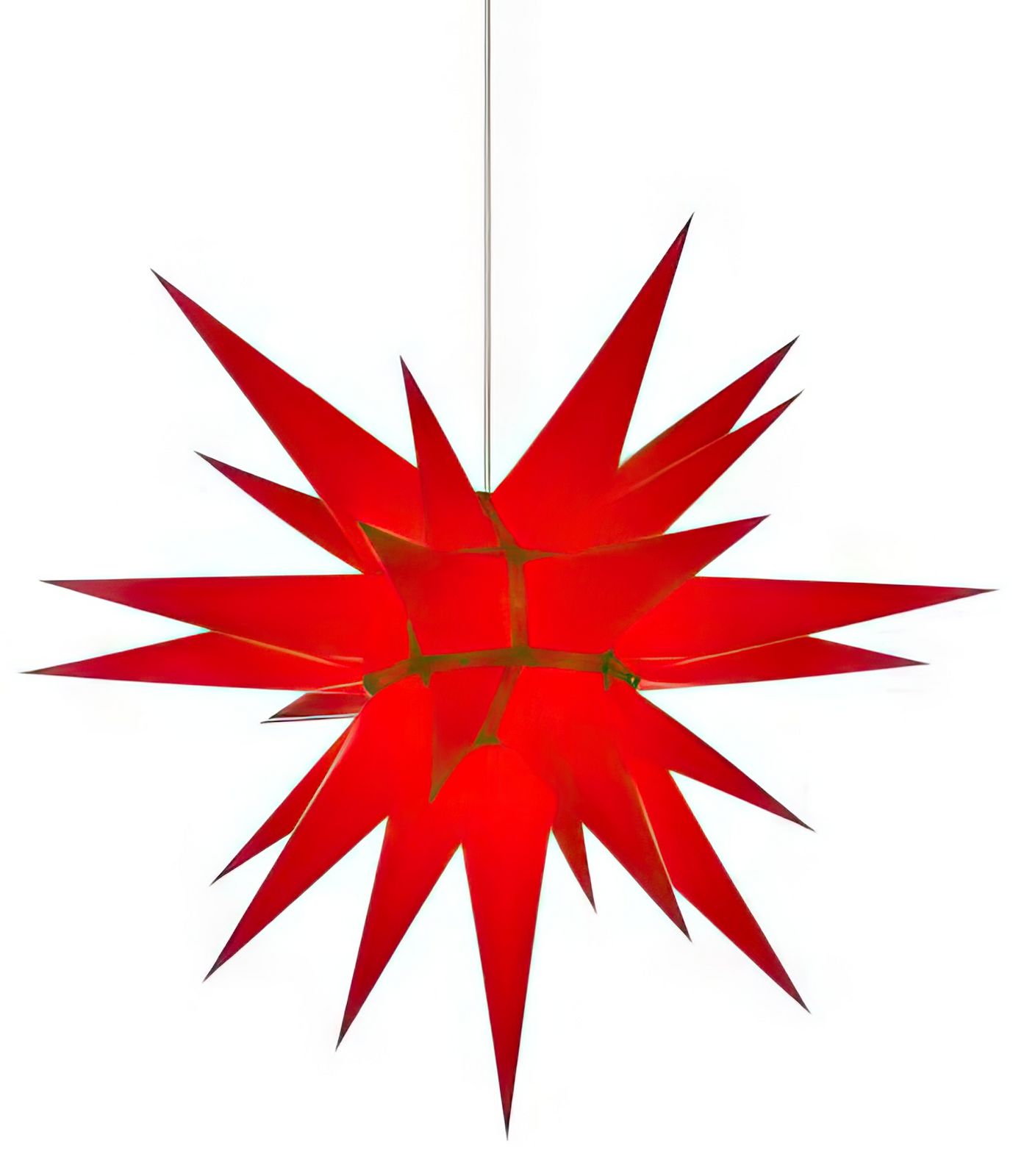 Herrnhuter Stern i6 (Bausatz) Ø 60 cm Papierstern - rot Wunderschöner und sehr hochwertiger Weihnachtsstern für Innen/Indoor - das Original mit 25 Zacken
