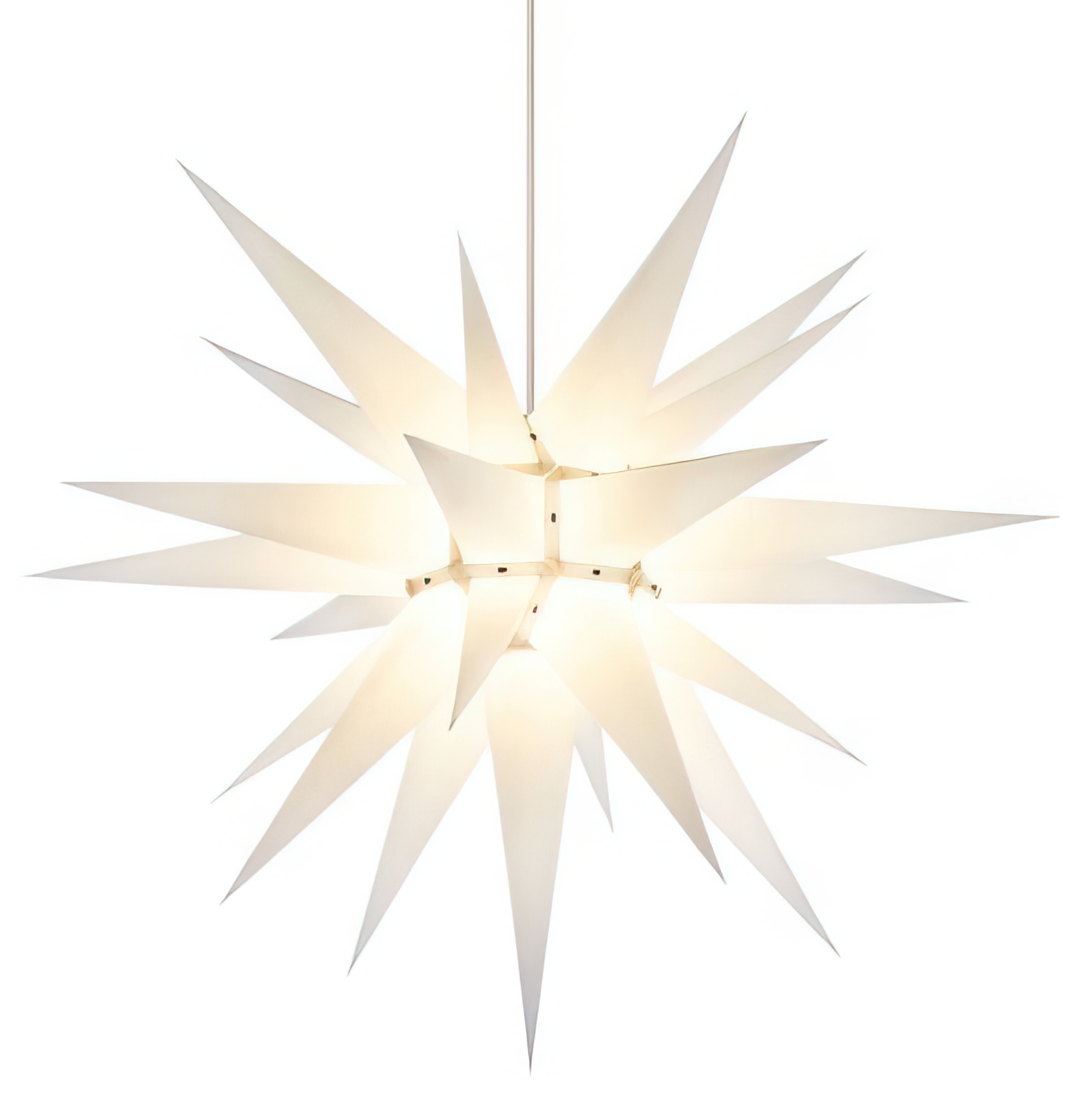 Herrnhuter Stern i7 (Bausatz) Ø 70 cm Papierstern - weiß Wunderschöner und sehr hochwertiger Weihnachtsstern für Innen/Indoor - das Original mit 25 Zacken