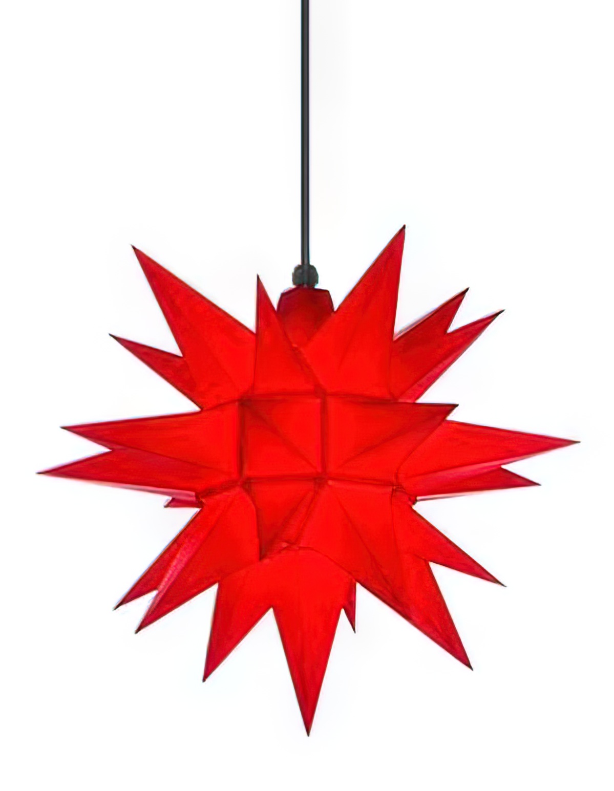 Herrnhuter Stern A4 Ø 40 cm Kunststoffstern - rot Wunderschöner und sehr hochwertiger Weihnachtsstern für Innen und Außen - das Original mit 25 Zacken